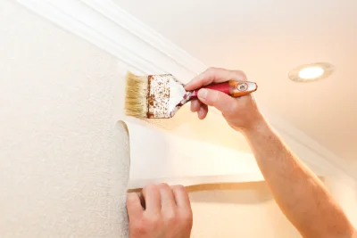 Pose de papier peint à Soye — revêtements muraux et toiles de verre